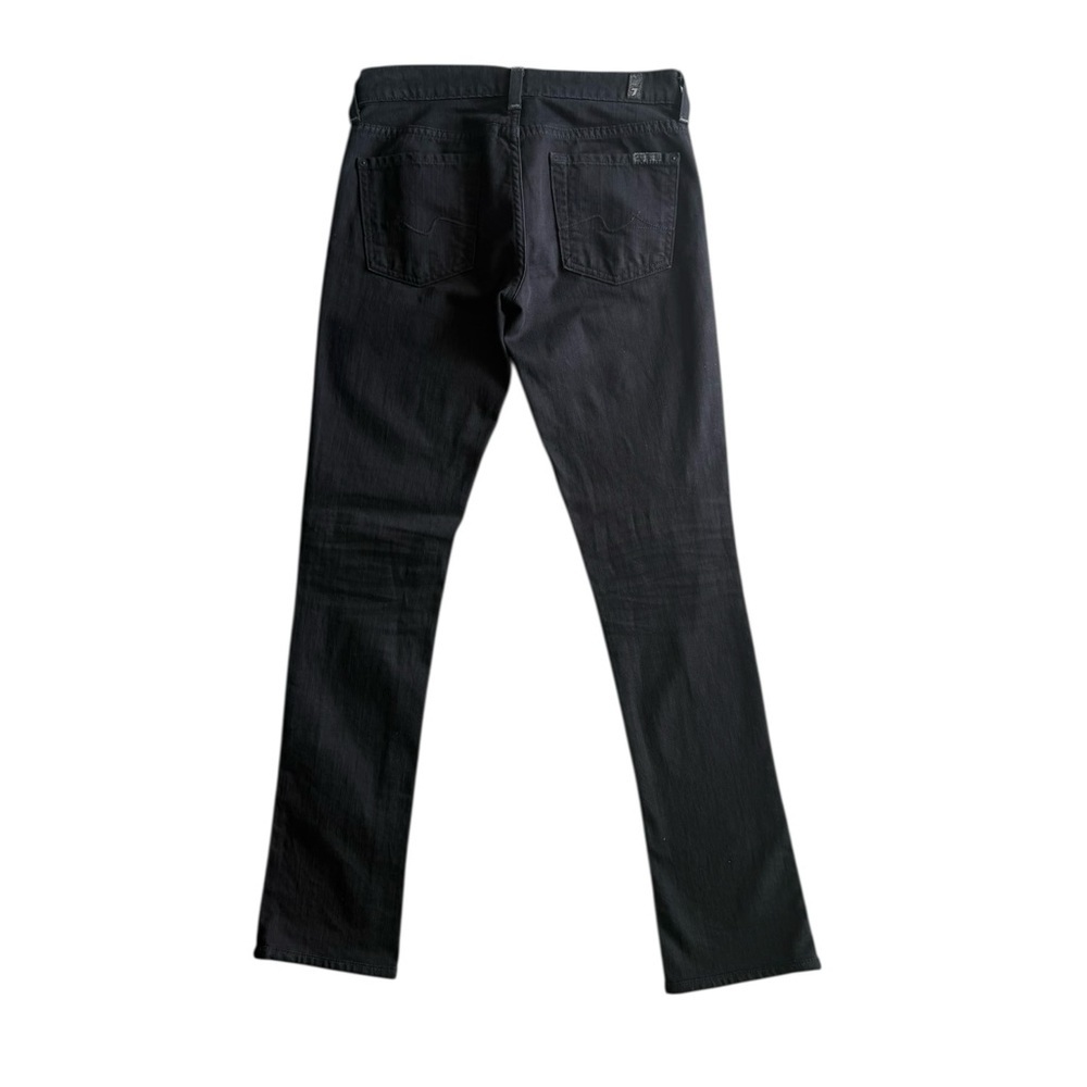 7 For All Mankind Wash Black KIMMIE Straight Leg Jeans Size 26” - Picture 3 of 9